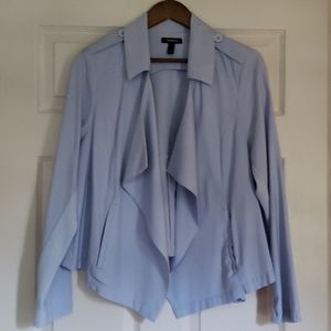 Light Blue Fitted Cropped Blazer
